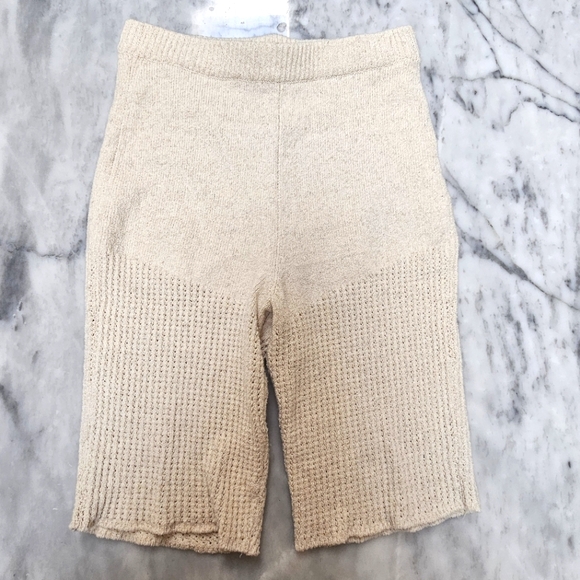 Nanushka Crochet Cycling Style Shorts, XS, Creme Like New